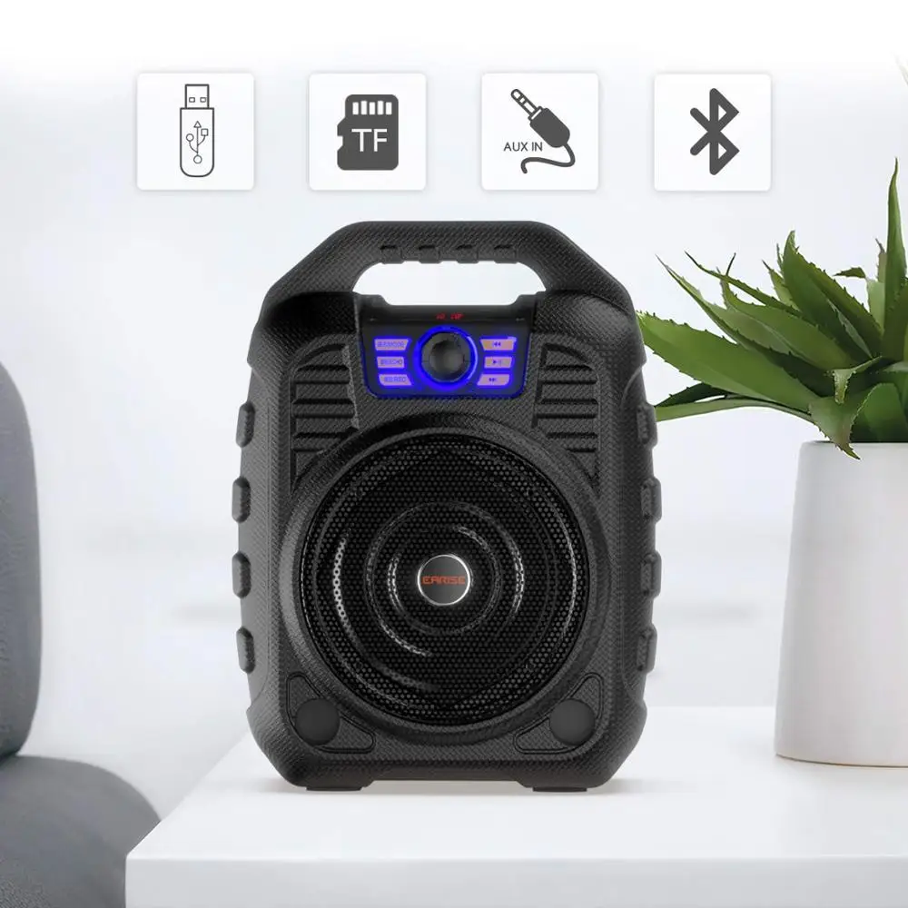 EARISE T26 портативная PA система Bluetooth динамик и беспроводной микрофон для караоке