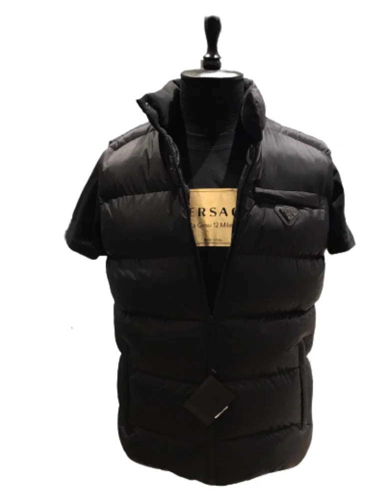 

Fashion Brand PRD Sleeveless Jacket Padded Style Black Vest Autumn Casual Warm Male Fashion Men Waistcoat
