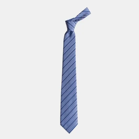 

White Striped Blue Tie 67828734