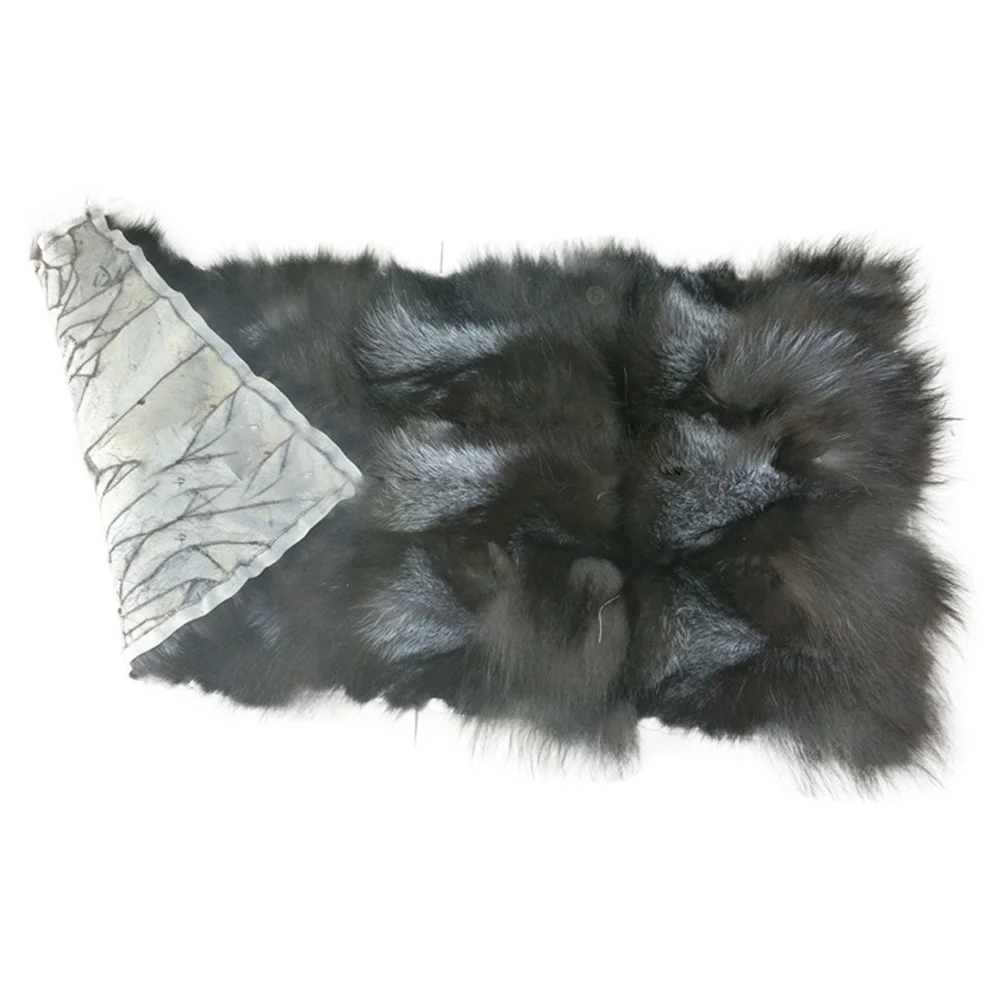 

Wholesale lowest price silver fox fur blanket/ fur pelt