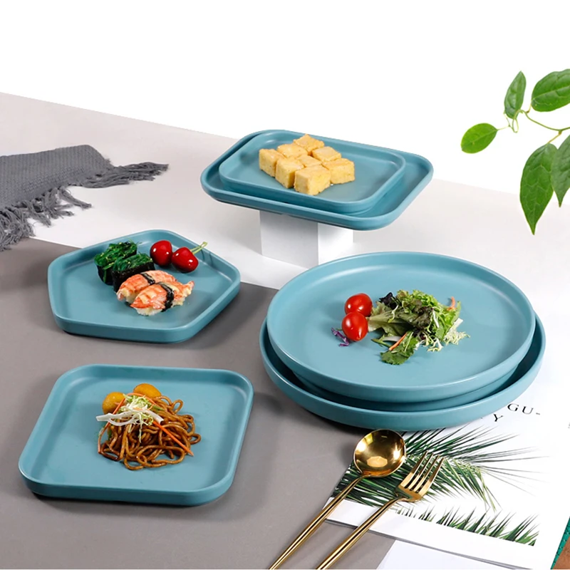 

Hokafenle Irregular Shape Creative Plate Western Steak Pasta Plate