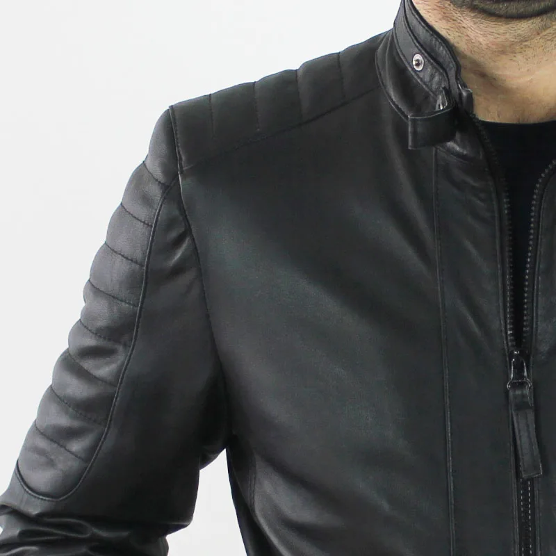 

Genuine leather high quality european standards european size sheepskin no odor chemistry sports leather jacket
