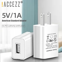 accezz 5v1a eu us plug usb charger adapter universal travel home wall charge device for iphone 11 pro ipad xiaomi htc charging