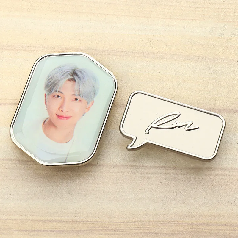 KPOP Store Bangtan Boys Brooches Pins Metal Printing High Quality Bag Accessories JIMIN JIN SUGA Fans Collection | Украшения и