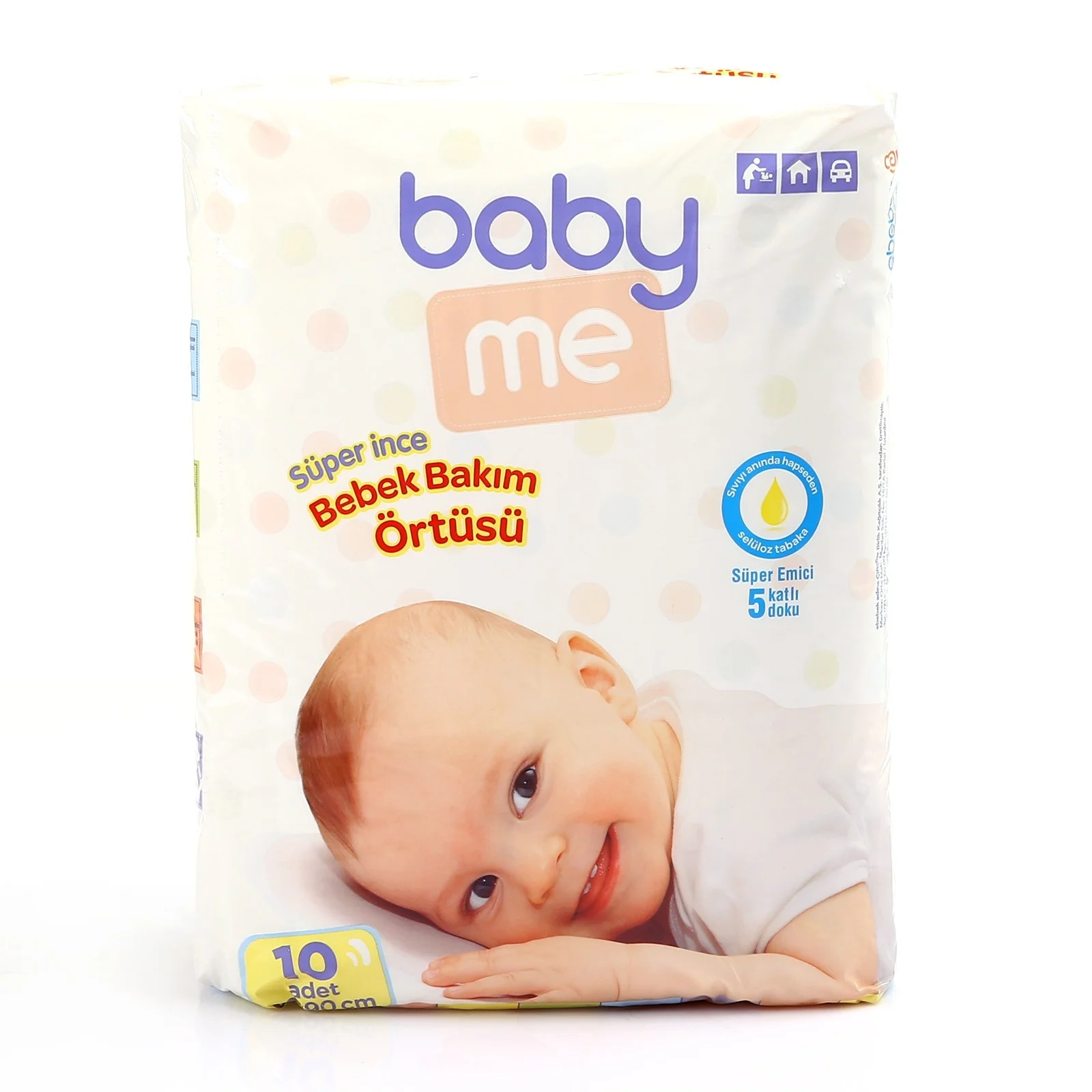 Ebebek baby me супер тонкий пеленки пеленания коврик 60x90 см 10 шт|Пеленальные подкладки и