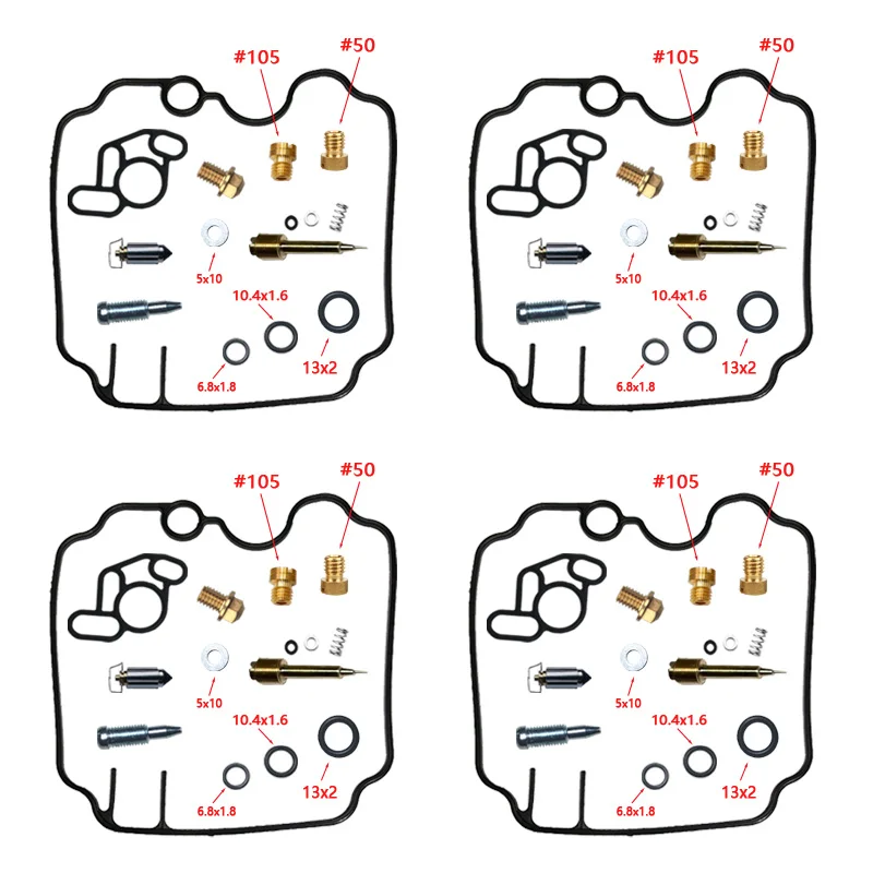 

Repair Kit for Yamaha FZR400 FZR600 Motorcycle Carburetor FZR400-3TJ Floating Needle Mixture Screw Set
