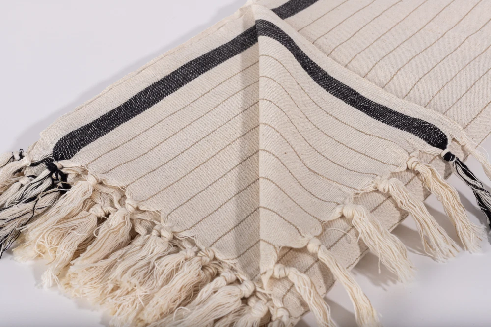 

Turkish 100% Cotton Woven Peshtemal Towel-Fringed Artisan Fouta Beach Bath Soft Boho Towel