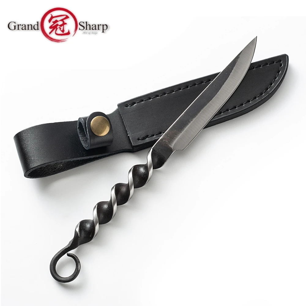 Тактические ножи Grandsharp охотничий нож ручной работы с винтовой резьбой гаджеты