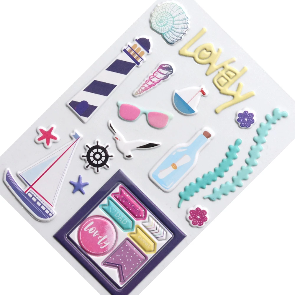 

Crzcrafter Puffy Motif Stickers Self Adhesive For Scrapbooking Card Making Journal Embellishments Decoration