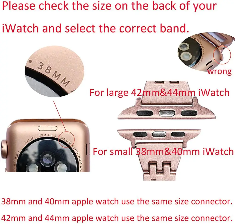 Женские туфли со стразами ремешок для наручных часов Apple Watch 38 мм 40 42 44 Длина