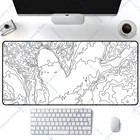 Черный и белый коврик для мыши Xxl, большой розовый коврик для компьютерного стола, коврики для клавиатуры, аксессуары для офиса и работы