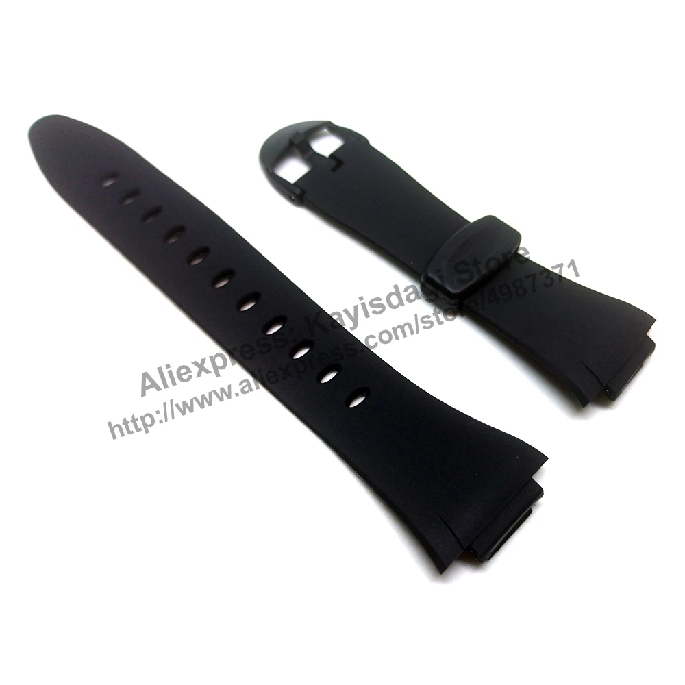 

15mm Black Rubber Watch Band / Strap compatible Casio AQ-E10 , AQ-E10G , F-E10 , F-E10G
