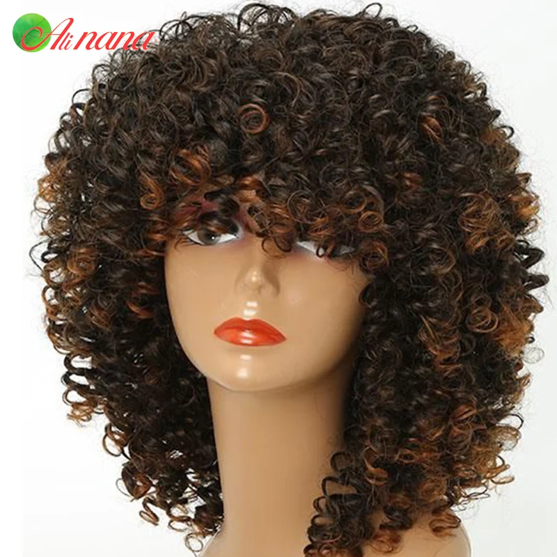 Перуанские парики Remy для черных женщин афро вьющиеся человеческие волосы с
