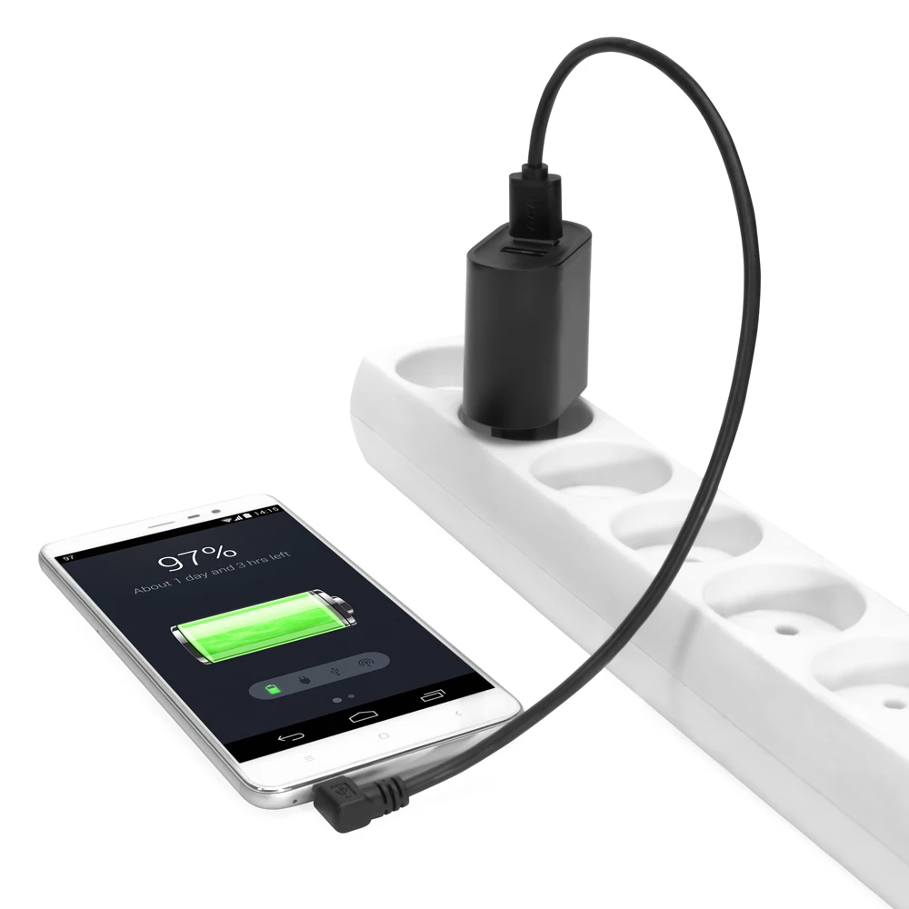 GCR Угловой кабель для зарядки телефона micro USB cable for Samsung Honor Nokia ZTE провод смартфона
