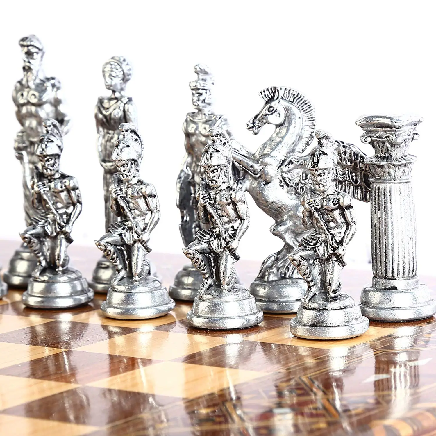 (Only Chess Pieces) Antique Copper Mythologic Pegasus Figures Handmade Metal Pieces Big Size 9.5cm(Board is Not Included) | Спорт и