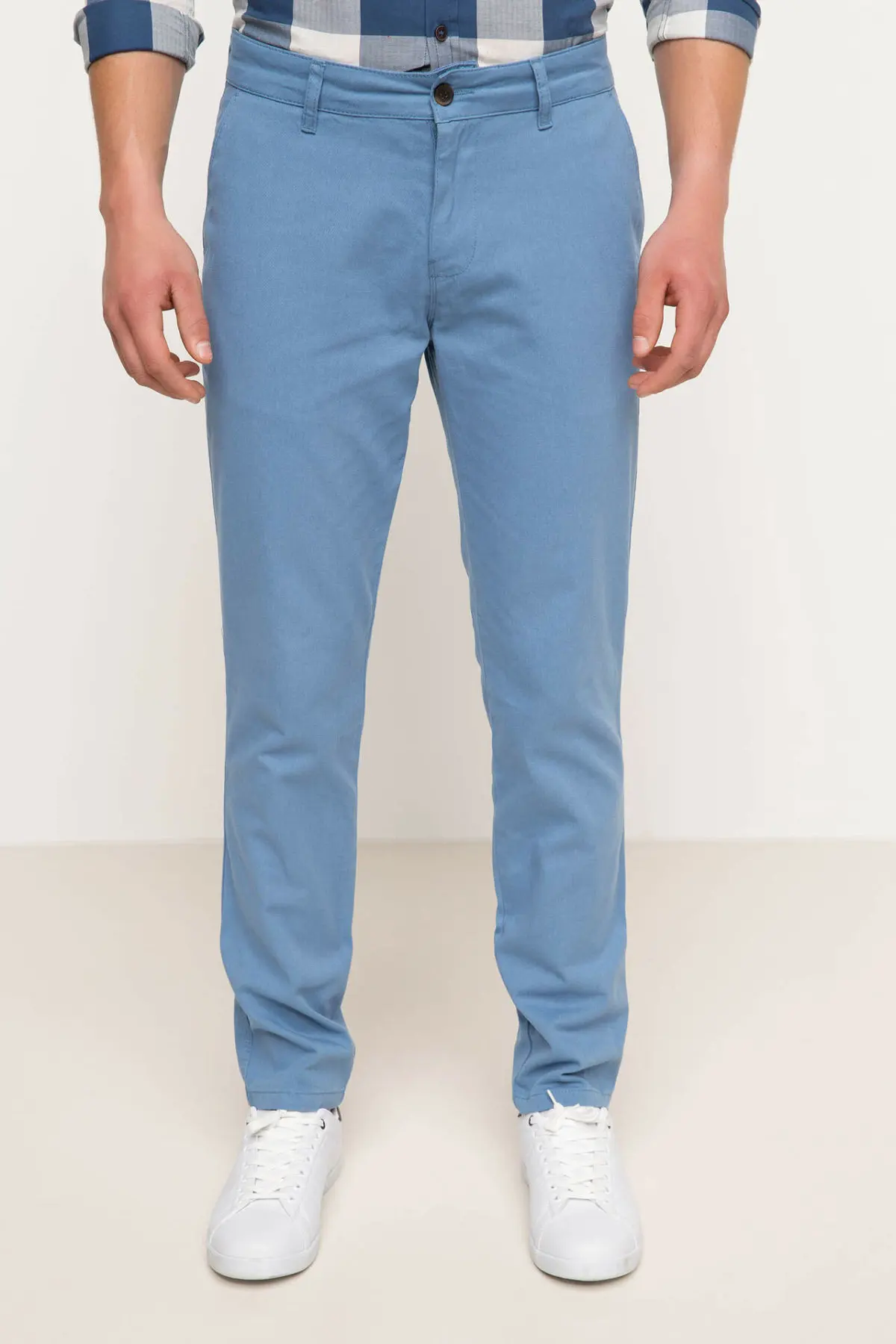 Мужские повседневные брюки DeFacto однотонные штаны в классическом стиле свободные