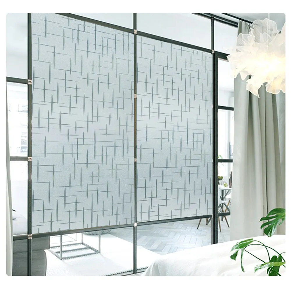 

Multi Patterns Office Style Static Cling NO Glue Office Window Glass Film Frosted Glass Privacy Simple Windows Film 45-90cm