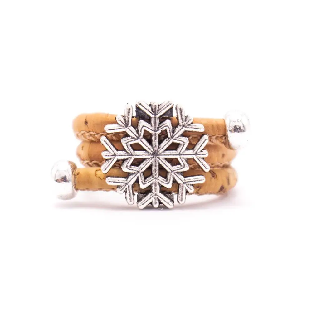 Натуральная пробка искусственное античное серебряное Снежинка мягкое
