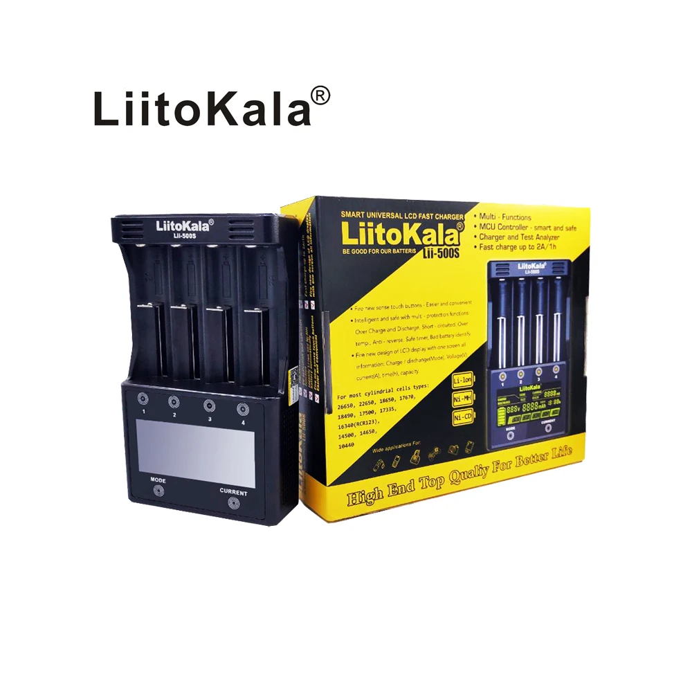 Lii-500S HK liitokala lii-100 B 18650 Батарея Зарядное устройство для 26650 16340 CR123 lifepo4 1.2 В Ni-MH Ni-Cd Rechareable Батарея(№ 5 В выход - Цвет: Lii-500S
