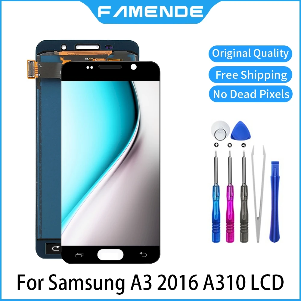 

LCD For Samsung Galaxy A3 A310 2016 SM A310F A310H A310M OLED LCD Display Touch Screen Digitizer Assembly Replacement