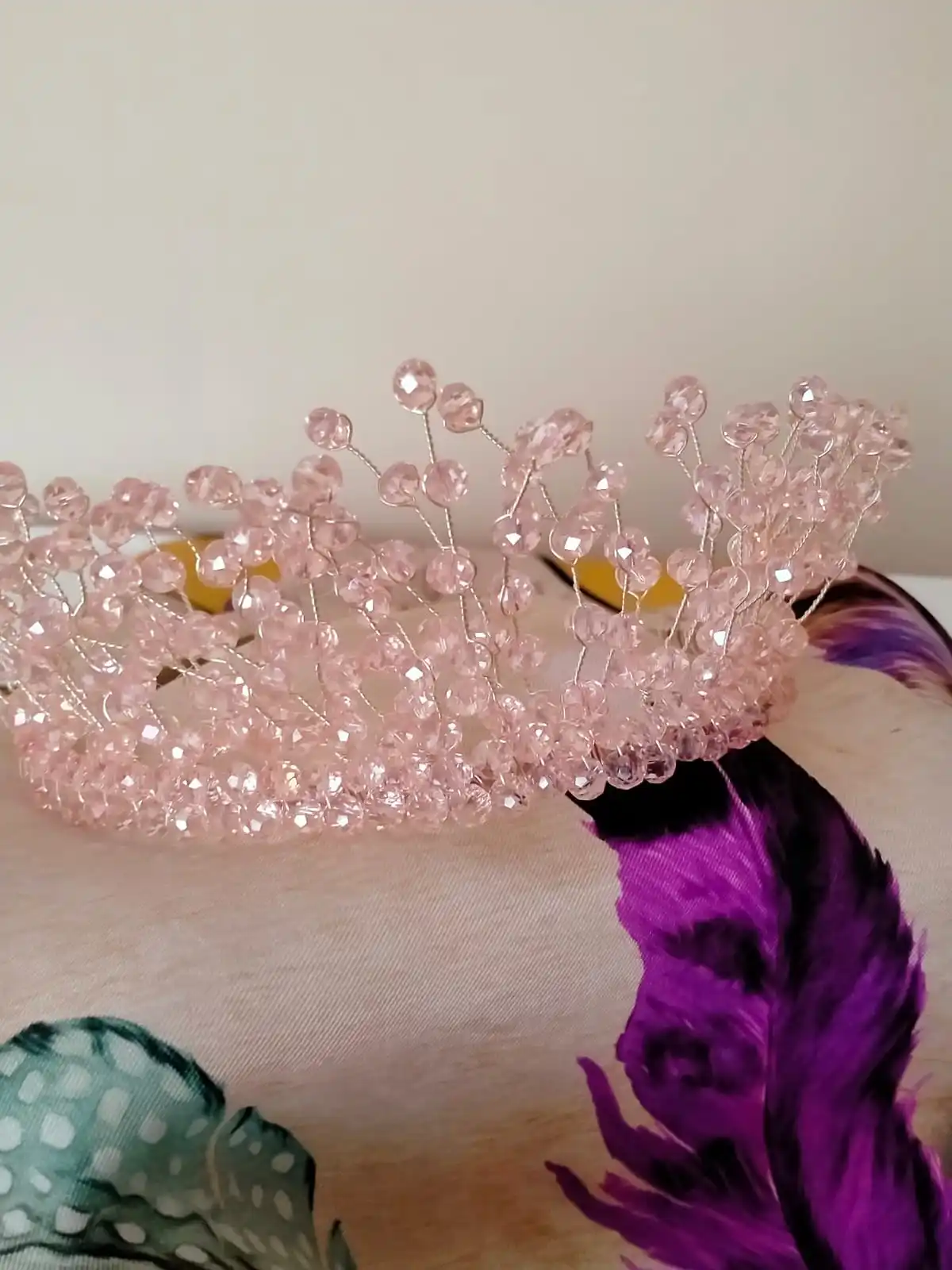 

Luxury Bridal Crown Elegant Hair Crown Wedding Hair Accessories For Women Pink Color Bridal Crowns Women Accessories