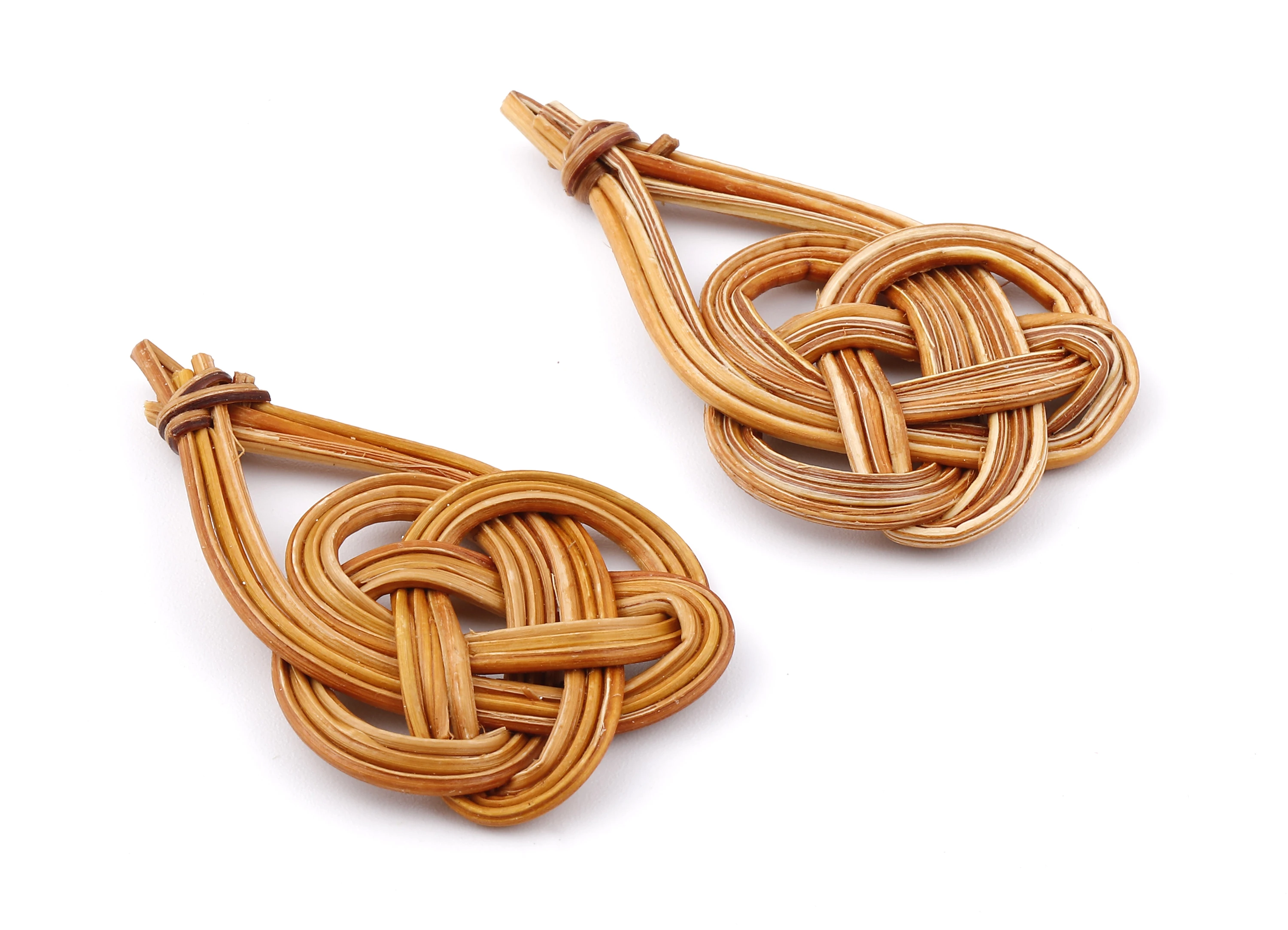 

Подвески из ротанга ручной работы-серьги-подвески из ротанга-деревянная солома-2 шт./лот-56,87x32,72x4,73 мм-RT1310