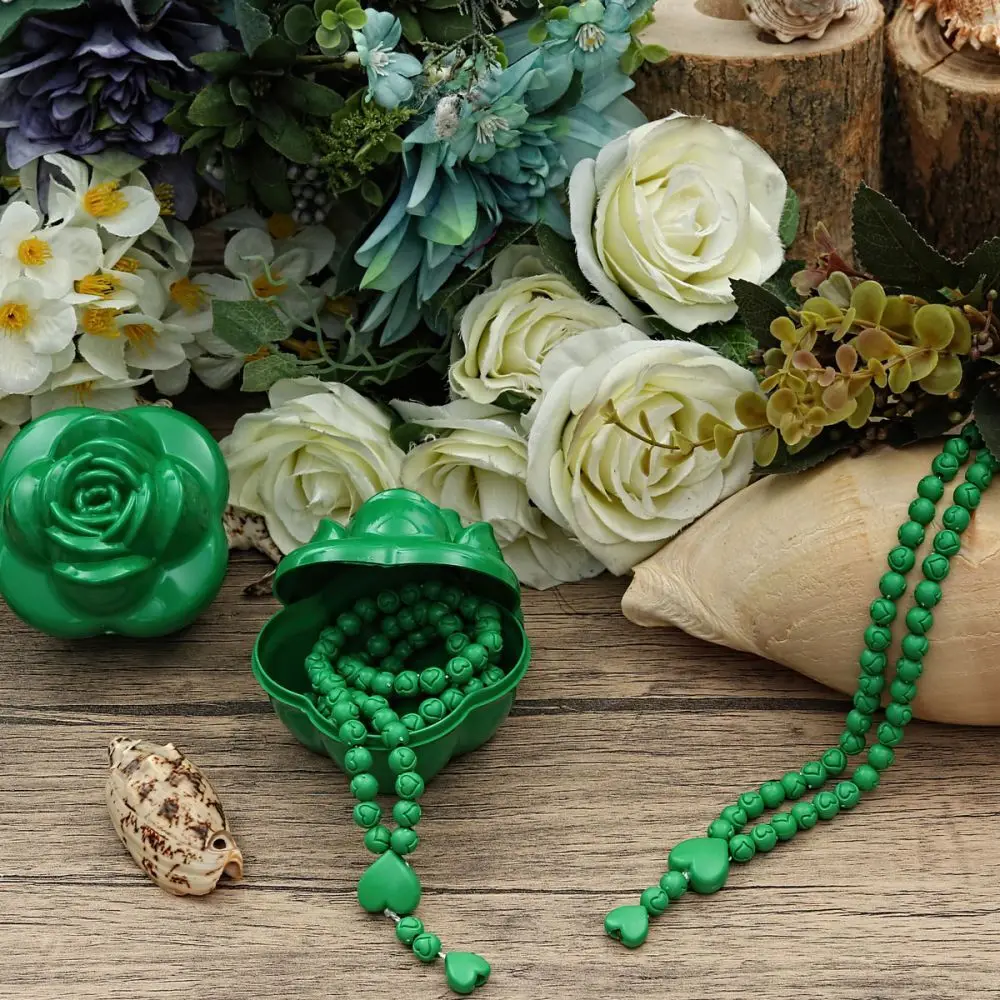 

Исламский женский Хрустальный с кисточками Хрустальный Розарий с розовыми вставками вышитыми сердцами розами зелеными свободными шнуркам...