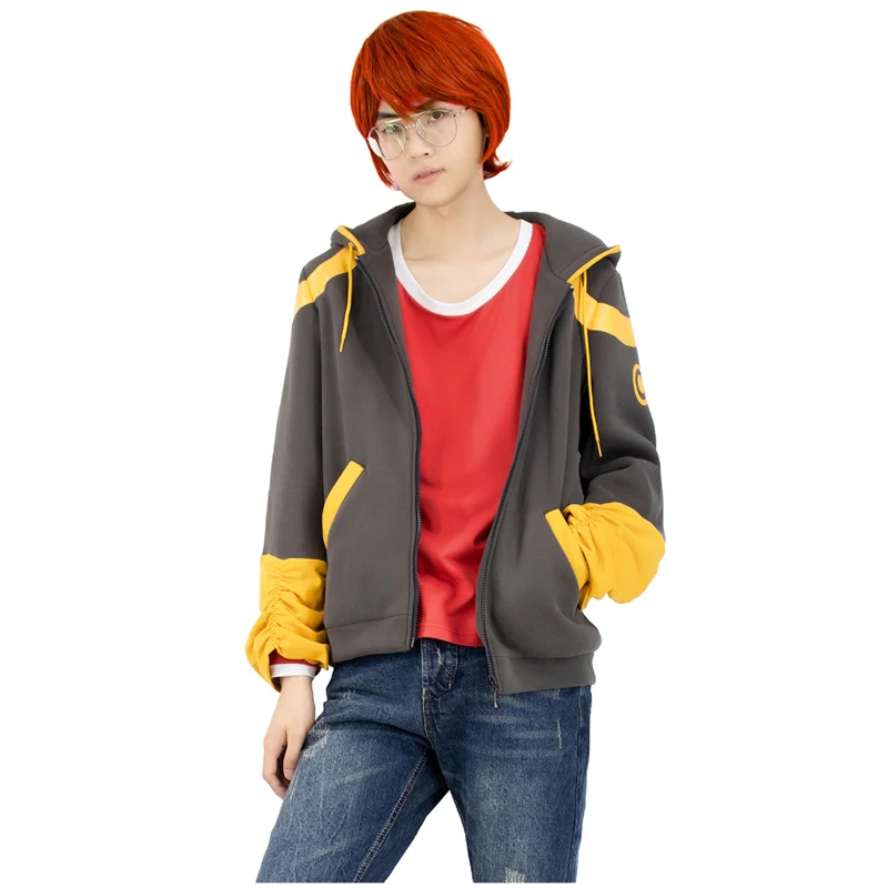 

DAZCOS Mysticmessenger 707 Cosplay Costume Hoodie Coat with Red Shirt Suitable for Luciel Choi Cosplay Halloween or Daily Wear