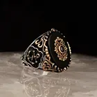 925 пробы, серебряные кольца, мужские кольца, турецкие ювелирные изделия, кольцо с драгоценным камнем Onix, мужское ювелирное изделие, Сделано в Турции, мужское серебряное кольцо для мужчин, аксессуар