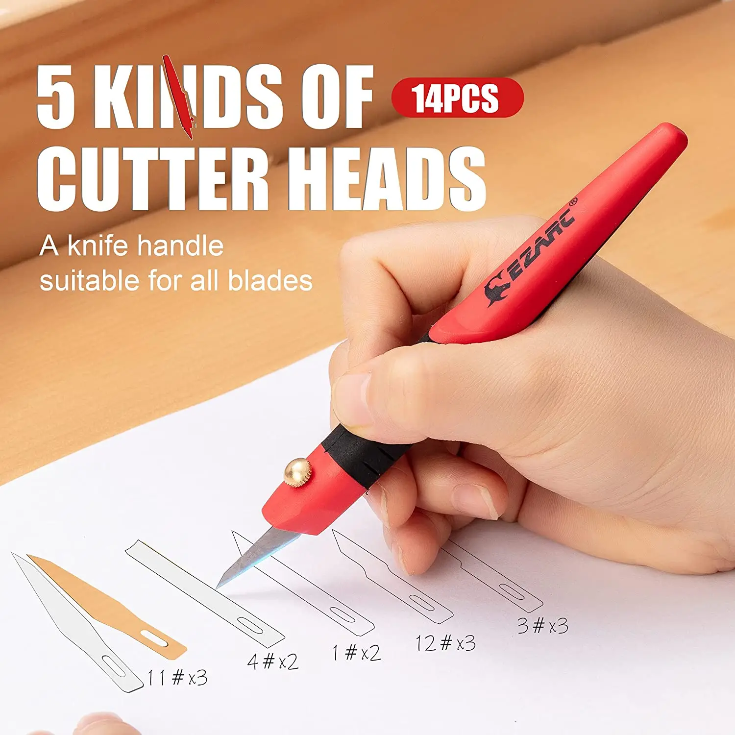 Набор ножей для хобби EZARC Прецизионный Универсальный нож 13 шт. сменных лезвий SK5