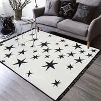 Carpet Carpet Double-Sided Use Star Pattern Home, Office, Workplace Home Front and Back Sided Textile Black White Free Shipping