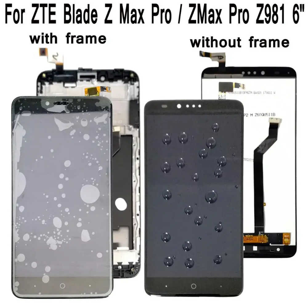 Сенсорный ЖК экран Shyueda для ZTE Blade Z Max Pro / ZMax Z981 6 дюймов IPS 100% новый тест AAA + с