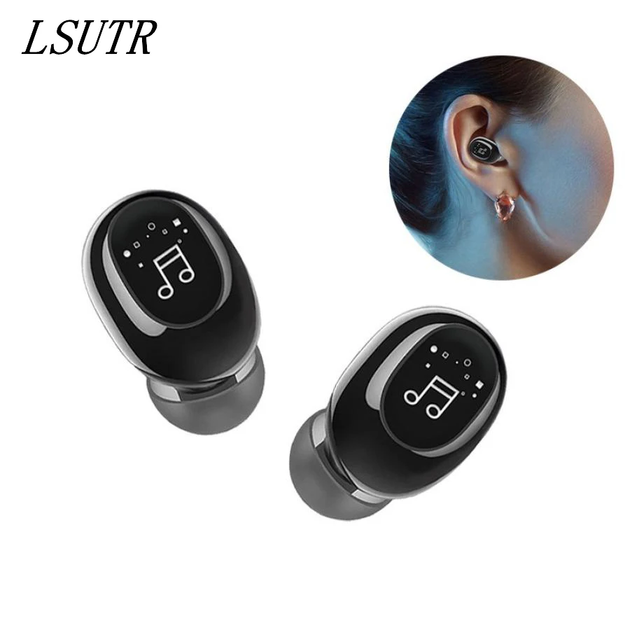 

Mini In-Ear Invisible Ture Wireless Earphone Noise Cancelling Bluetooth Headphone Handsfree Stereo Headset TWS Earbud With Mic