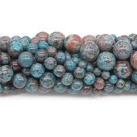 dyed semiprecious stone blue snowflake obsidian beads round 4 10mm material for jewelry making