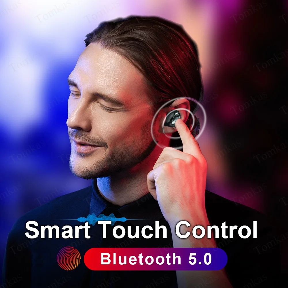Беспроводные наушники 4D стерео Бас Звук сенсорное управление с микрофоном