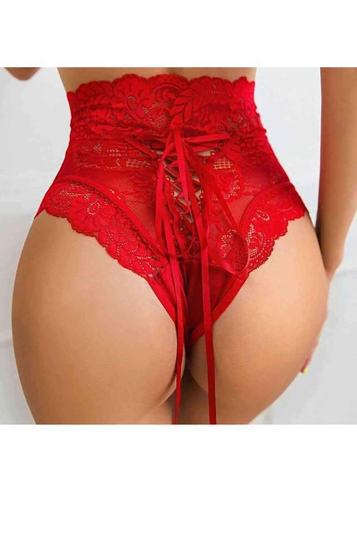High Waist Elegant Lace Panties Black red women's underwear panties thong fatezi undies thong fancy panties