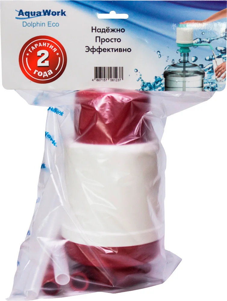 Помпа для воды Дельфин Эко красная (в пакете) |