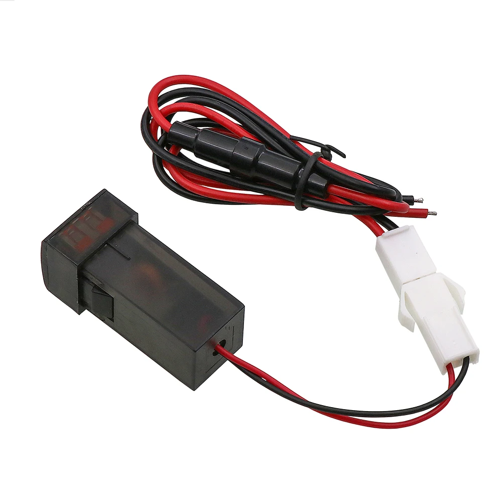 QC3.0 USB Interface Socket Fast Car Charger Voltage Meter Battery Monitor Use for TOYOTA Camry Corolla AVALON LEVIN PRADO | Автомобили и