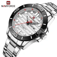 naviforce 2022 top brand simple business design sports watches mens quartz wristwatch waterproof stainless steel belt durable