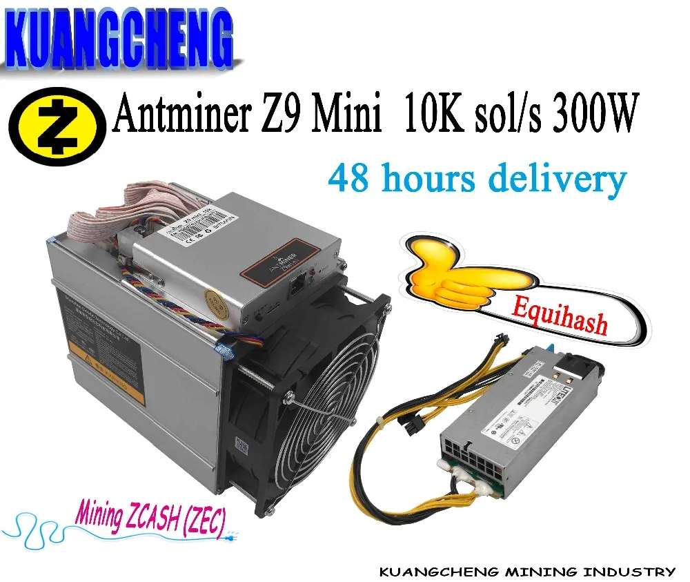 Used Miners Antminer Z9 Mini 10k with PSU ASIC Equihash ZCASH Miners are better than Innosilicon A9 mining zcash Antminer S9