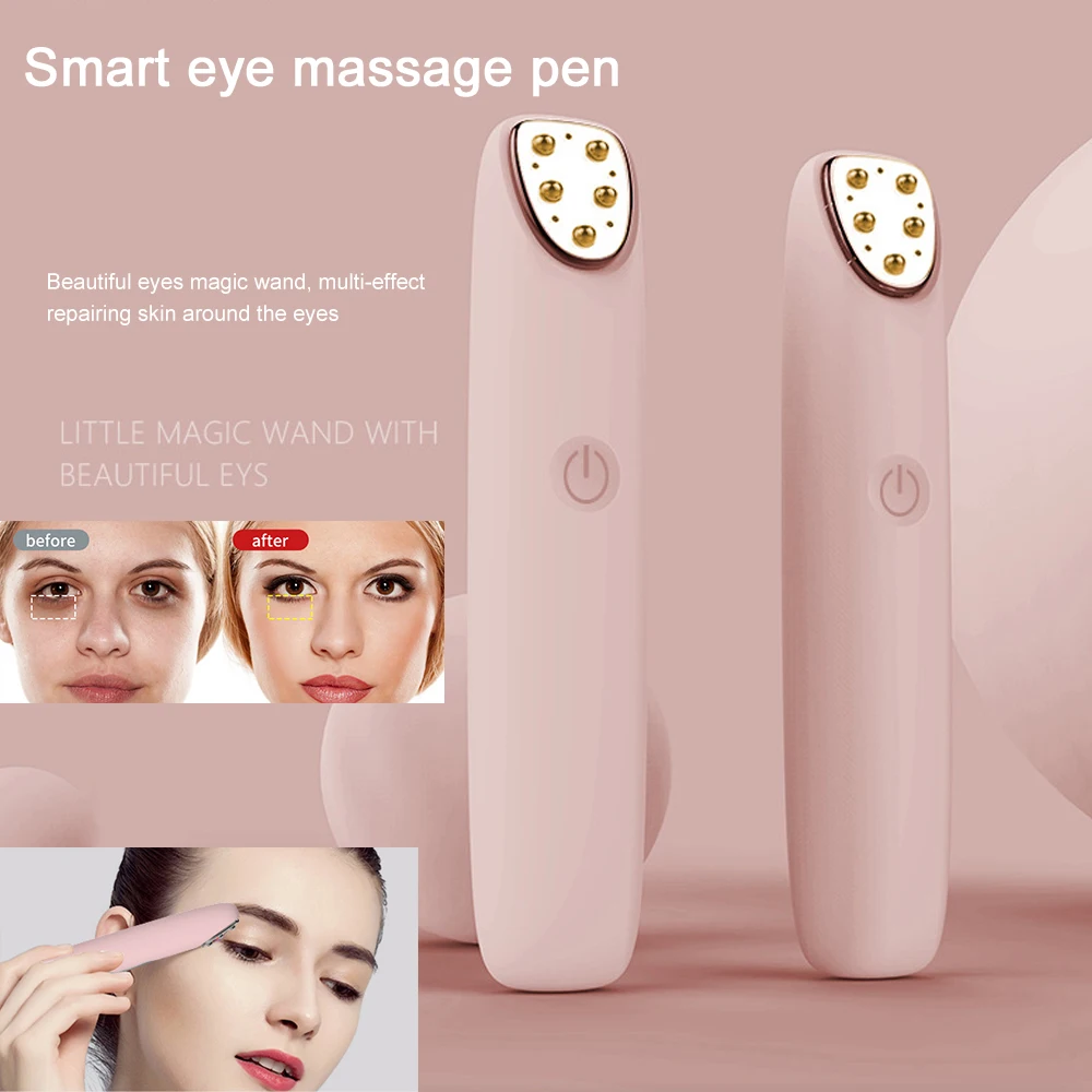 

Eye Massage Pen RF Eyes Beauty Import Instrument EMS Vibration Massage Heated Fatigue Relief Dark Circle Removal Eye Skin Care