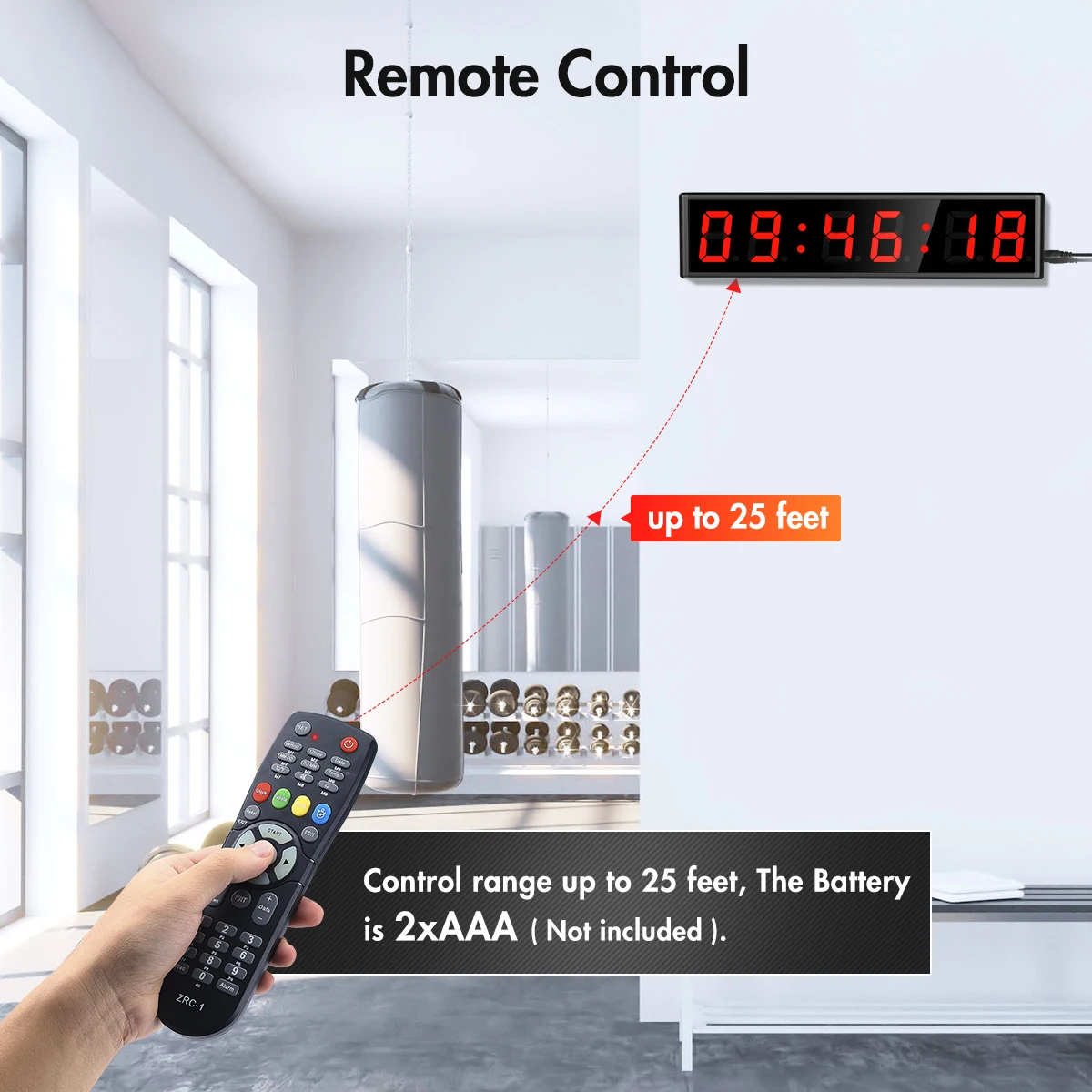 3-дюймовый светодиодный таймер для тренажерного зала с интервалом настенные часы