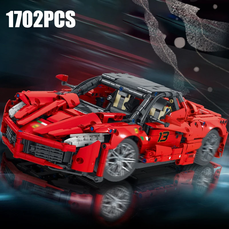 Высокотехнологичный супер гоночный автомобиль красный железо LaFerraried модель