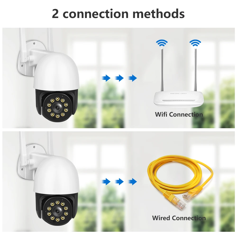 Наружная Wi-Fi камера YIIOT 5 МП умная Ip-камера 2 Мп 3 водонепроницаемая