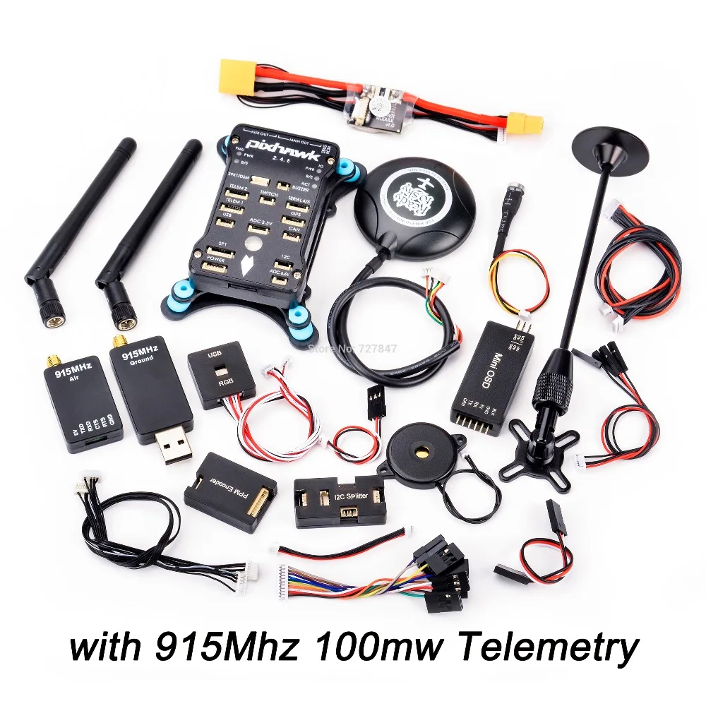 Pixhawk px4 PIX 2.4.8 32 бит Игровые Джойстики+ 433/915 телеметрии+ m8n GPS+ minim OSD+ pm+ Детская безопасность выключатель+ зуммер+ RGB+ стр./мин+ I2C+ 16 г SD