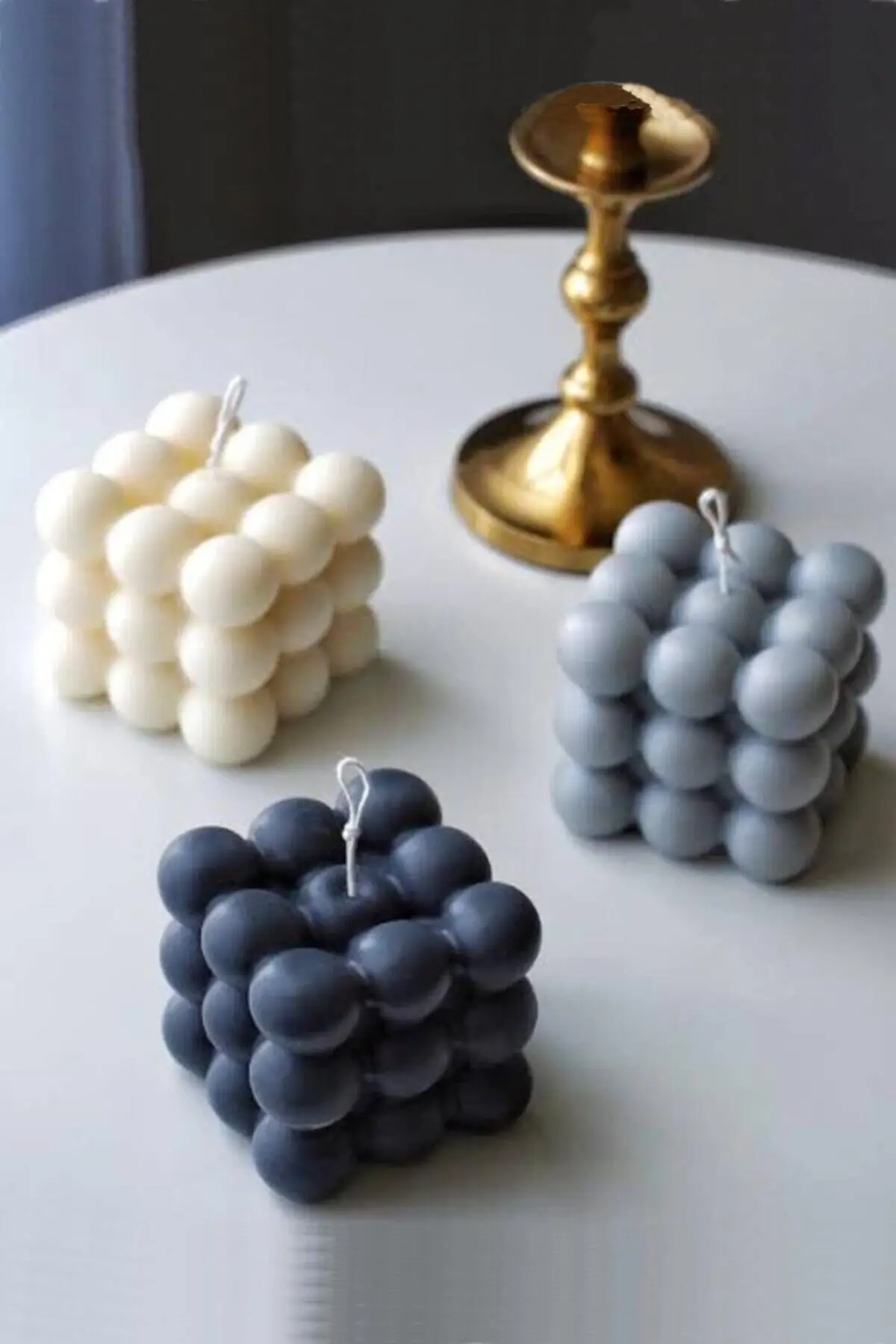 

Authentic Bubble Candle, Scented Decorative Candle Handmade 100% Natural Candle 3 pieces
