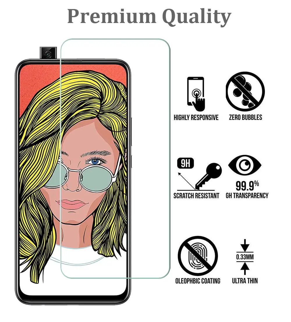 Закаленное защитное стекло для экрана Huawei P Smart Z Защитное смартфона - купить по