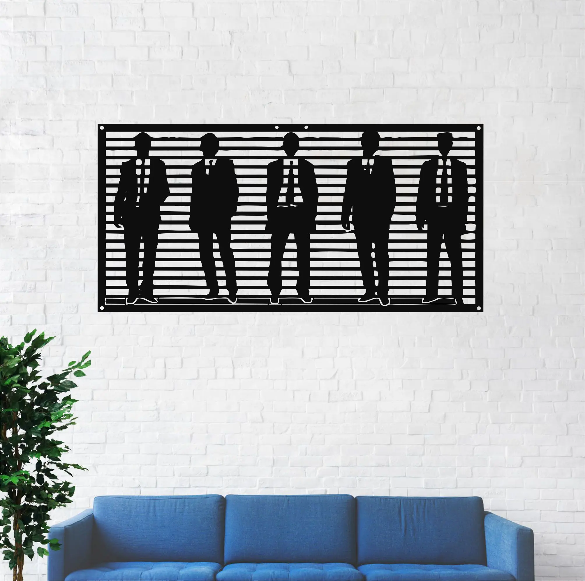 Металлическое настенное искусство мужская мода Металлический Настенный декор