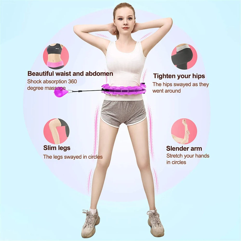 

Sport Hoops Yoga Abdominal Thin Waist Exercise Detachable Massage Hoops Fitness Equipment Gym Home Training Weight Loss