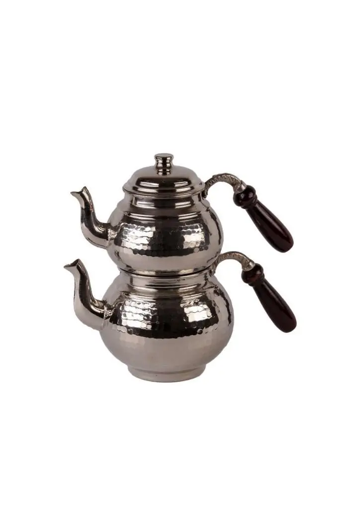 Медный художественный медный чайник серебряного цвета и большого размера | Дом